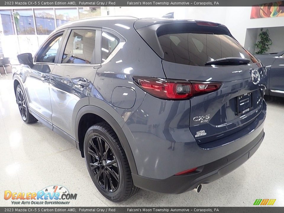 2023 Mazda CX-5 S Carbon Edition AWD Polymetal Gray / Red Photo #5