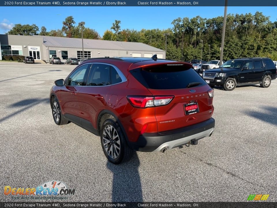 2020 Ford Escape Titanium 4WD Sedona Orange Metallic / Ebony Black Photo #7
