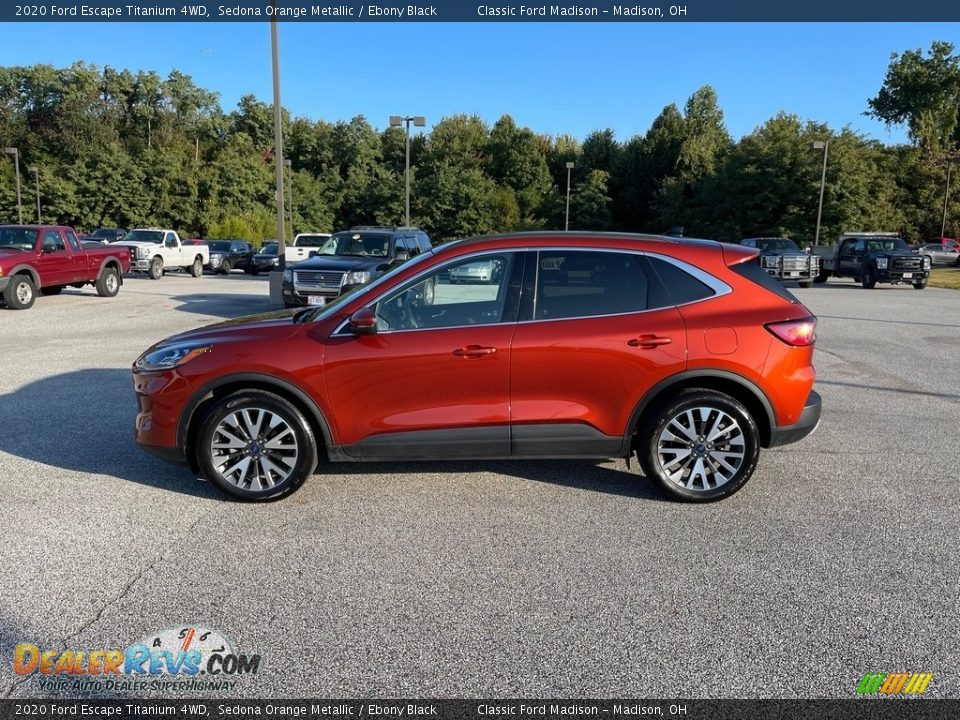 2020 Ford Escape Titanium 4WD Sedona Orange Metallic / Ebony Black Photo #8