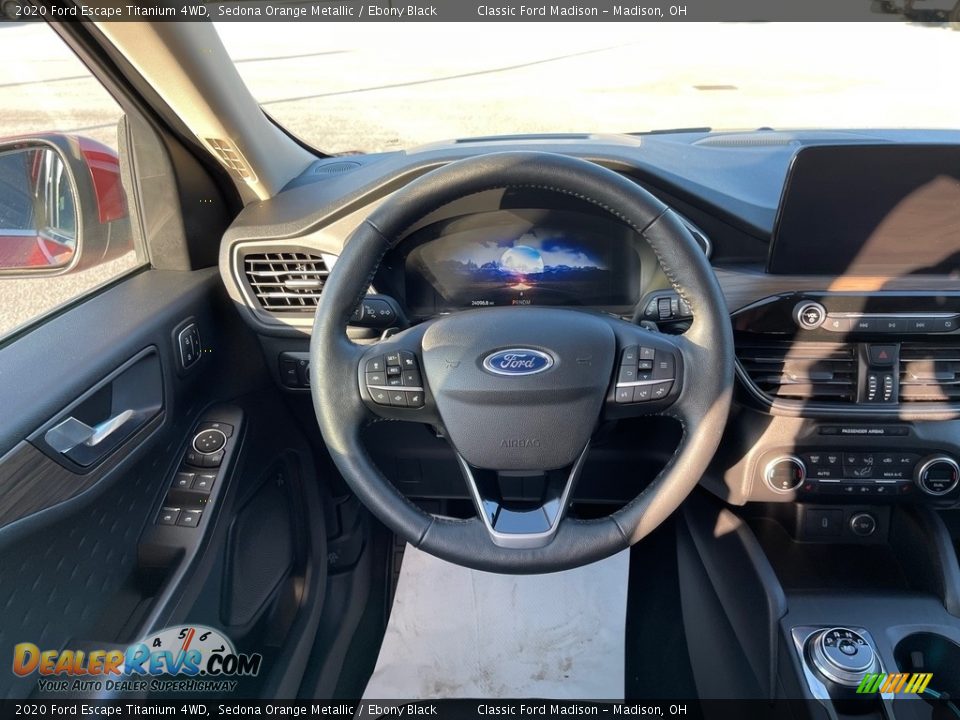 2020 Ford Escape Titanium 4WD Sedona Orange Metallic / Ebony Black Photo #9