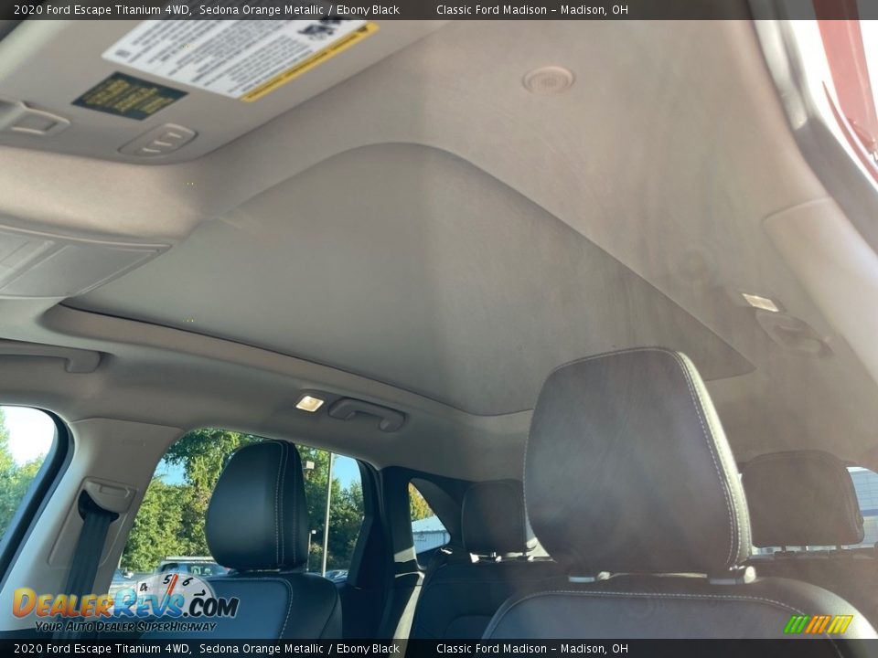 2020 Ford Escape Titanium 4WD Sedona Orange Metallic / Ebony Black Photo #11
