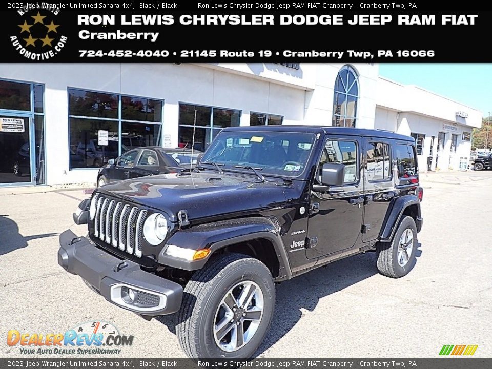 2023 Jeep Wrangler Unlimited Sahara 4x4 Black / Black Photo #1