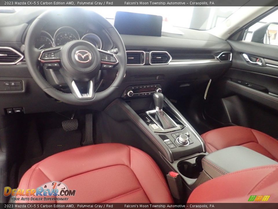 Red Interior - 2023 Mazda CX-5 S Carbon Edition AWD Photo #13
