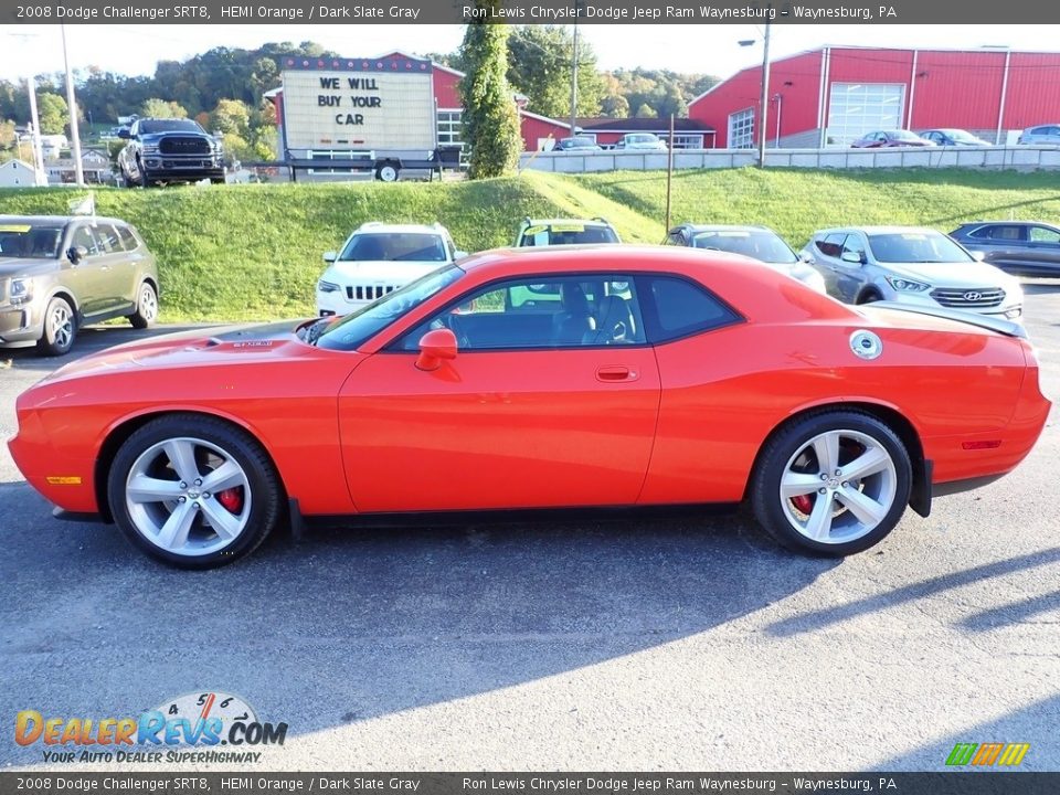 2008 Dodge Challenger SRT8 HEMI Orange / Dark Slate Gray Photo #2