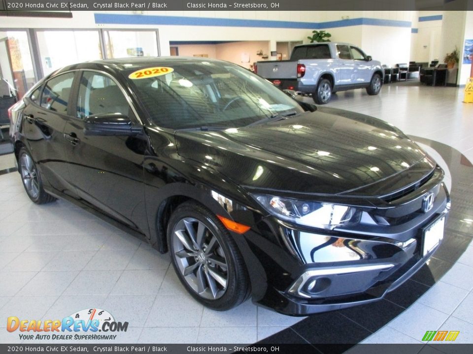 2020 Honda Civic EX Sedan Crystal Black Pearl / Black Photo #3
