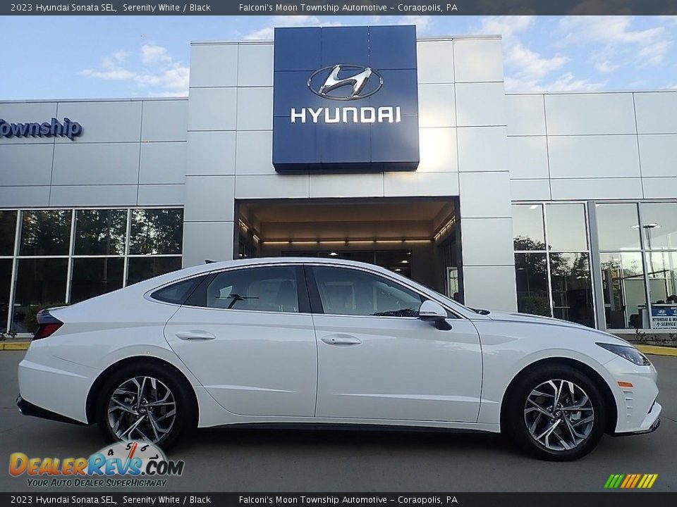 2023 Hyundai Sonata SEL Serenity White / Black Photo #1