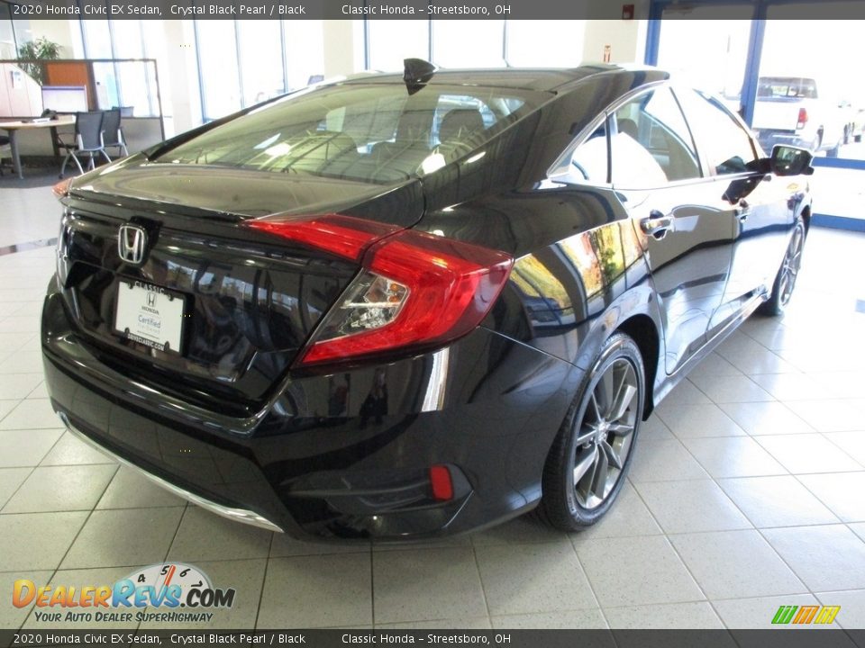 2020 Honda Civic EX Sedan Crystal Black Pearl / Black Photo #7