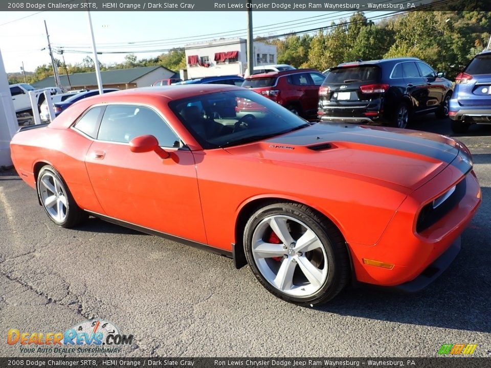 2008 Dodge Challenger SRT8 HEMI Orange / Dark Slate Gray Photo #7