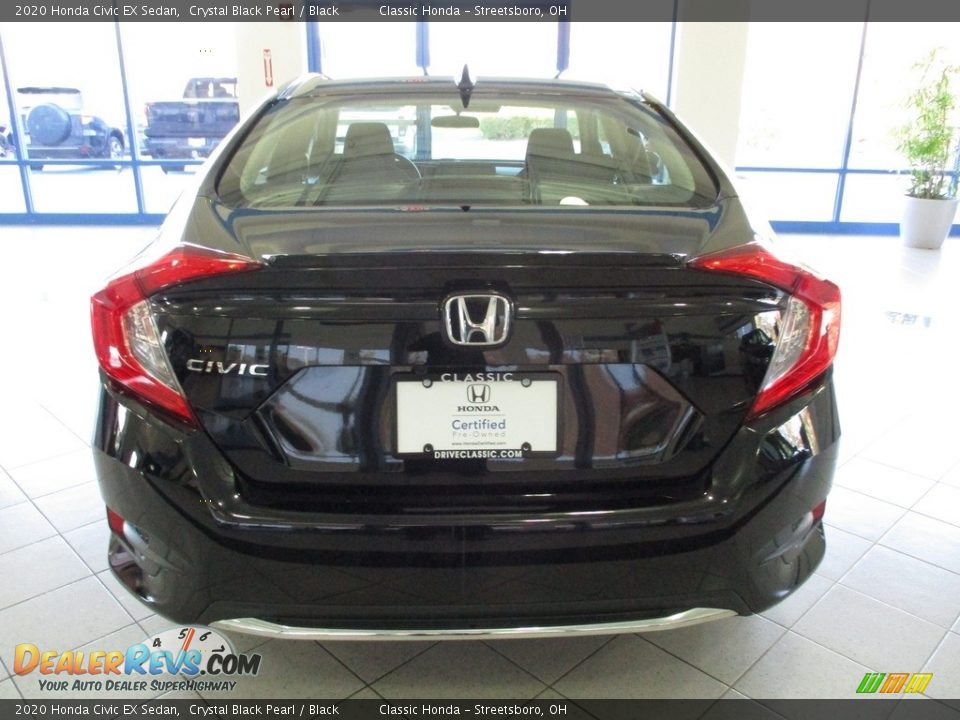 2020 Honda Civic EX Sedan Crystal Black Pearl / Black Photo #8