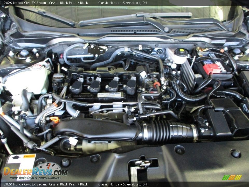 2020 Honda Civic EX Sedan Crystal Black Pearl / Black Photo #13