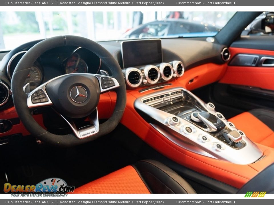 2019 Mercedes-Benz AMG GT C Roadster designo Diamond White Metallic / Red Pepper/Black Photo #5