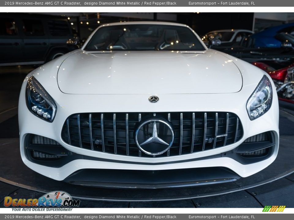 2019 Mercedes-Benz AMG GT C Roadster designo Diamond White Metallic / Red Pepper/Black Photo #6