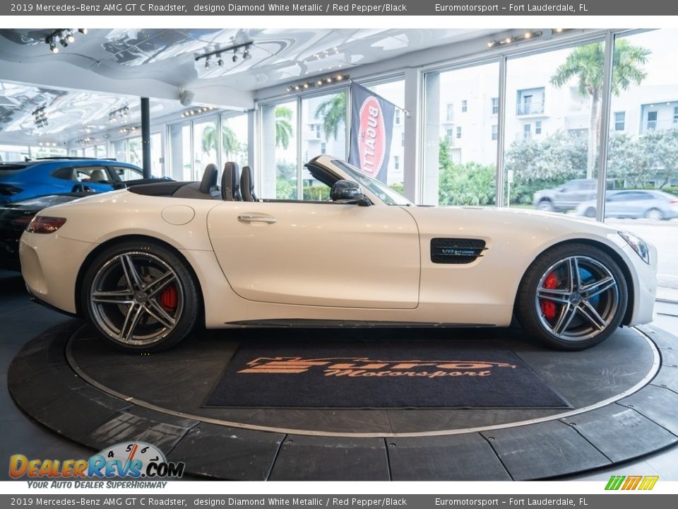 2019 Mercedes-Benz AMG GT C Roadster designo Diamond White Metallic / Red Pepper/Black Photo #9