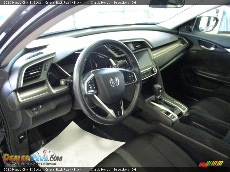 2020 Honda Civic EX Sedan Crystal Black Pearl / Black Photo #27