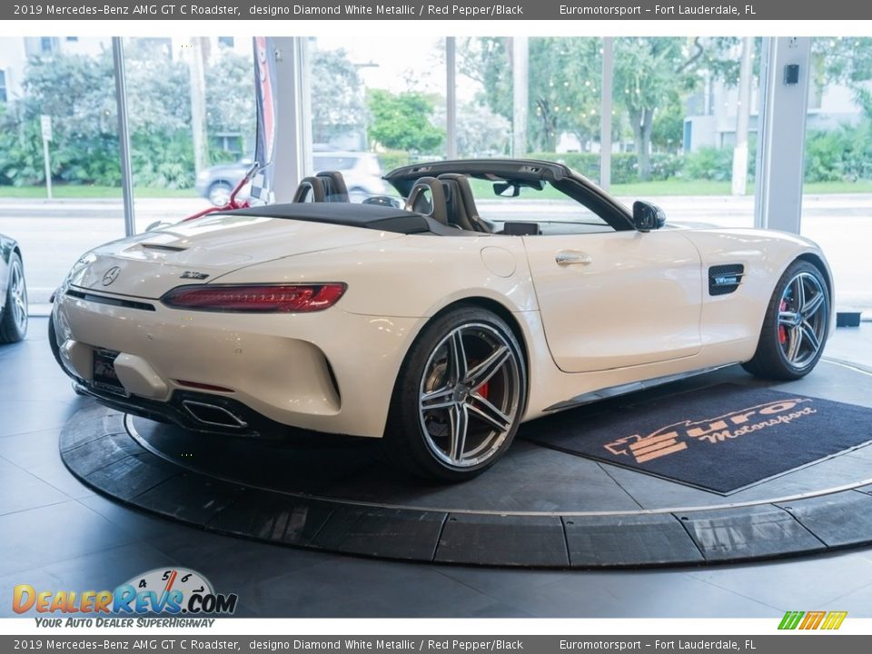 2019 Mercedes-Benz AMG GT C Roadster designo Diamond White Metallic / Red Pepper/Black Photo #12