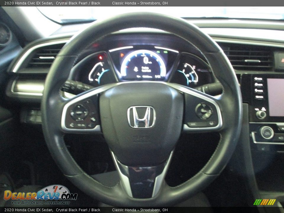 2020 Honda Civic EX Sedan Crystal Black Pearl / Black Photo #30
