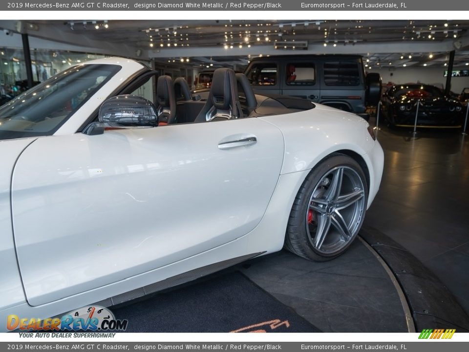 2019 Mercedes-Benz AMG GT C Roadster designo Diamond White Metallic / Red Pepper/Black Photo #14