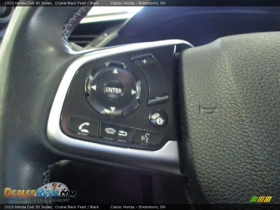 2020 Honda Civic EX Sedan Crystal Black Pearl / Black Photo #31