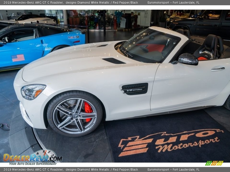 2019 Mercedes-Benz AMG GT C Roadster designo Diamond White Metallic / Red Pepper/Black Photo #15