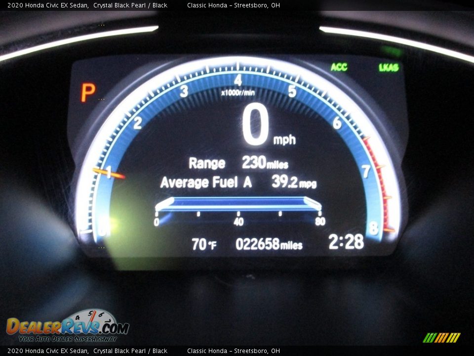 2020 Honda Civic EX Sedan Crystal Black Pearl / Black Photo #33