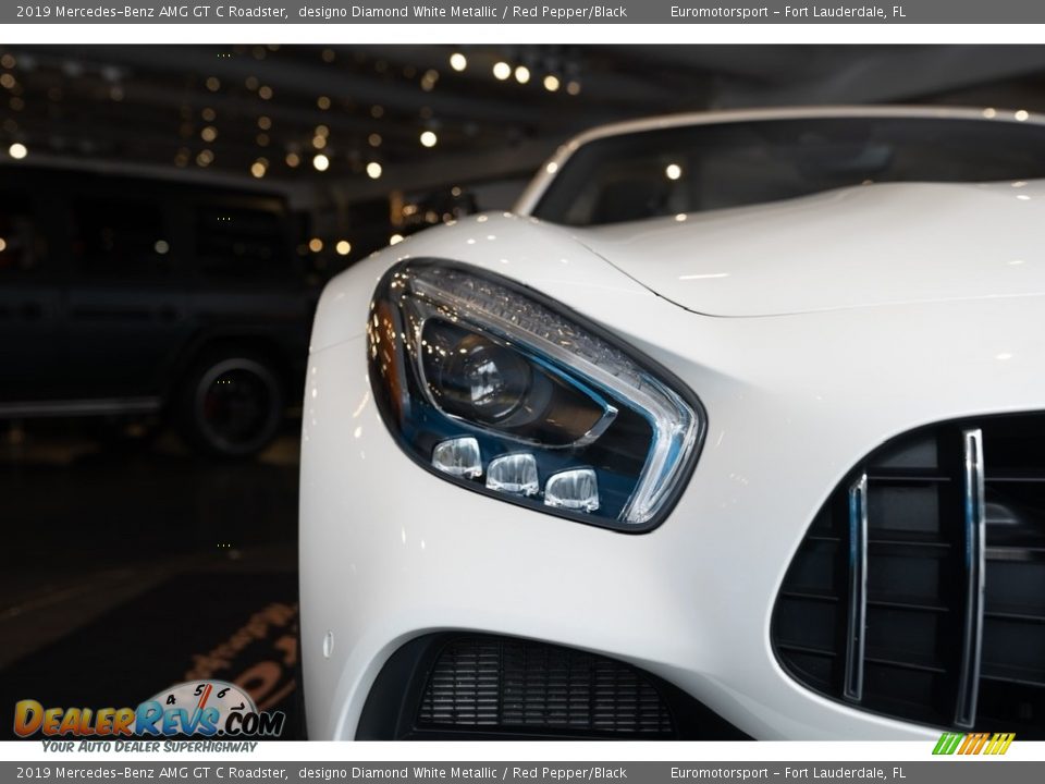 2019 Mercedes-Benz AMG GT C Roadster designo Diamond White Metallic / Red Pepper/Black Photo #18