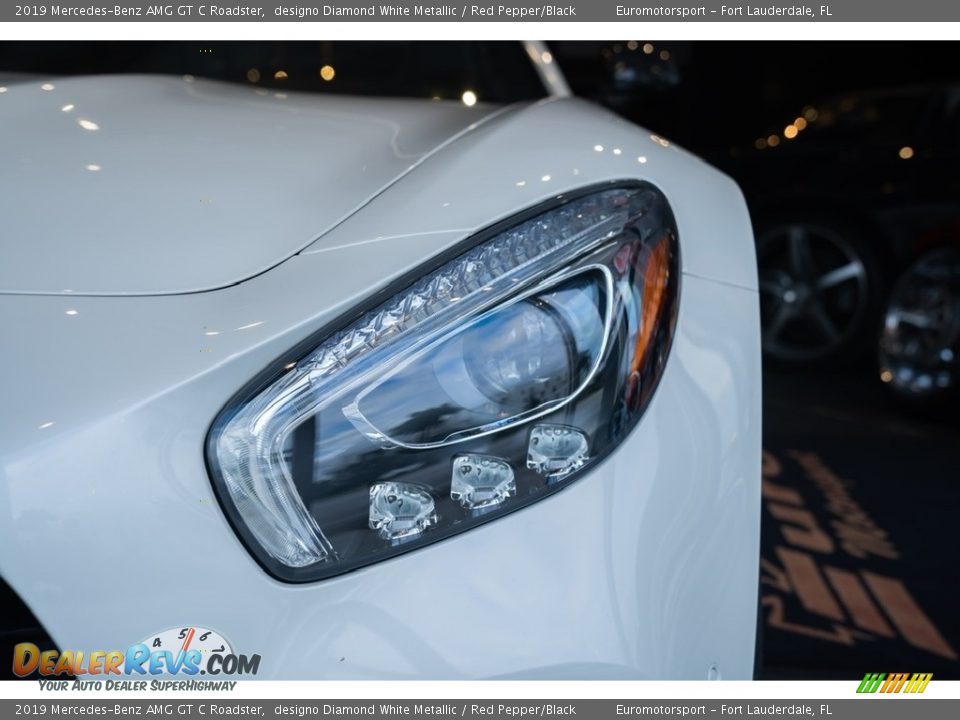 2019 Mercedes-Benz AMG GT C Roadster designo Diamond White Metallic / Red Pepper/Black Photo #19