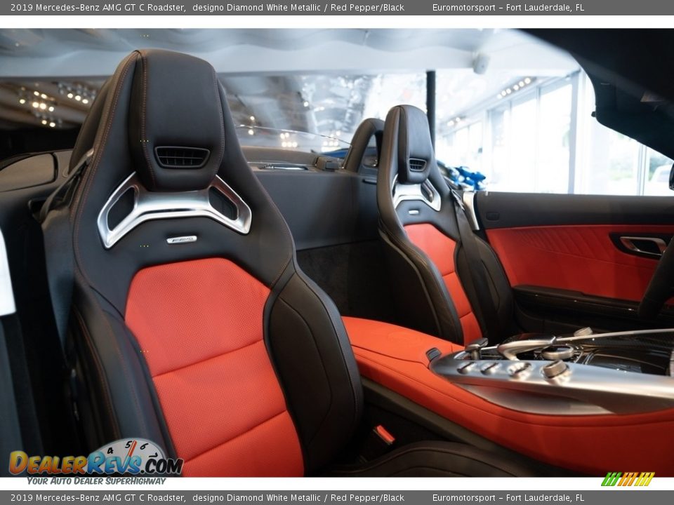 2019 Mercedes-Benz AMG GT C Roadster designo Diamond White Metallic / Red Pepper/Black Photo #22