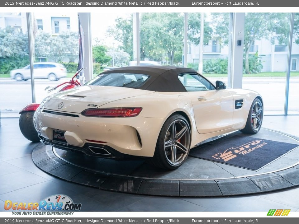 2019 Mercedes-Benz AMG GT C Roadster designo Diamond White Metallic / Red Pepper/Black Photo #36