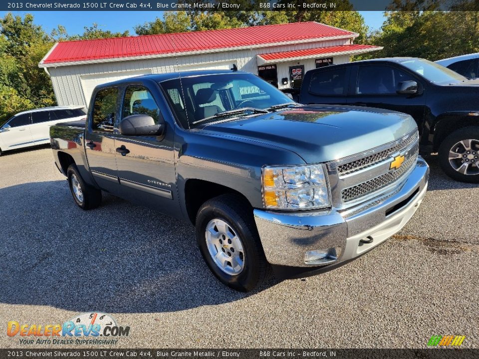 2013 Chevrolet Silverado 1500 LT Crew Cab 4x4 Blue Granite Metallic / Ebony Photo #24