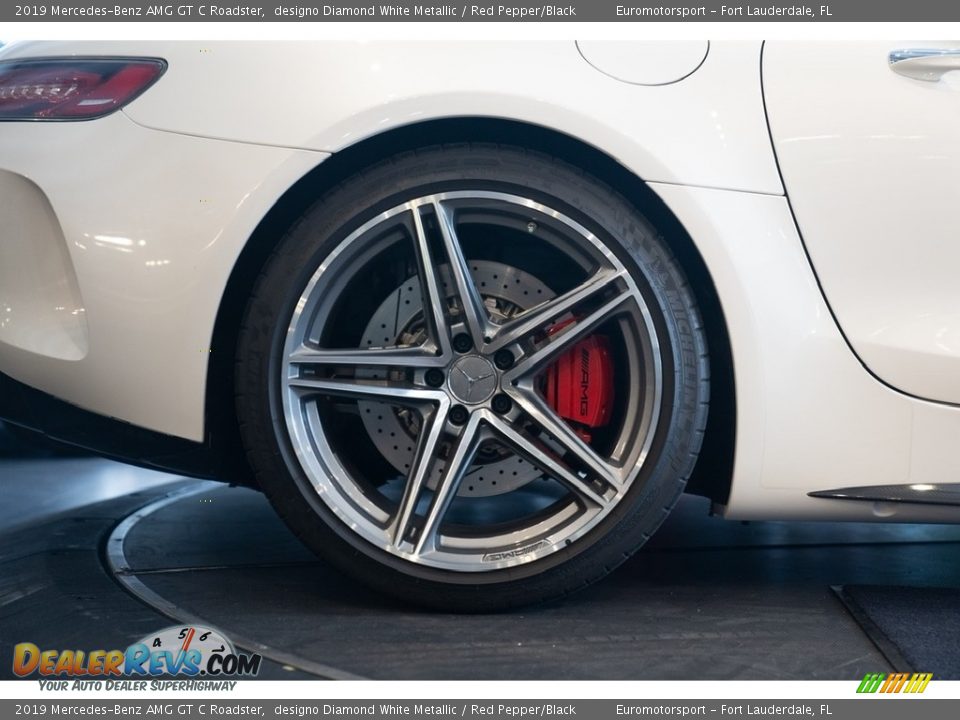 2019 Mercedes-Benz AMG GT C Roadster designo Diamond White Metallic / Red Pepper/Black Photo #37