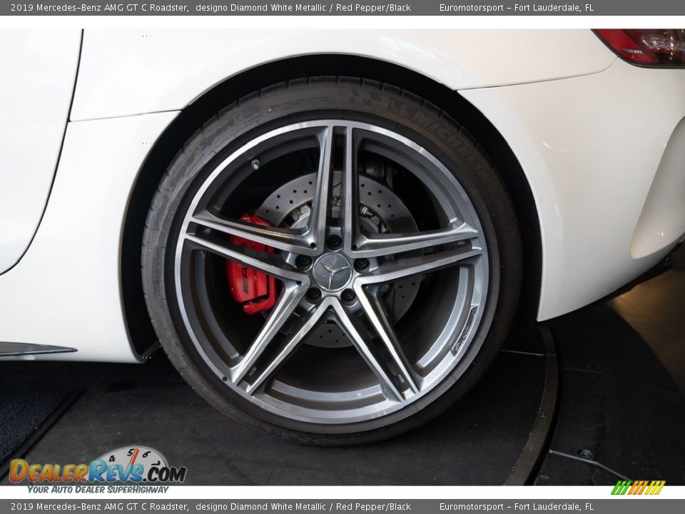 2019 Mercedes-Benz AMG GT C Roadster designo Diamond White Metallic / Red Pepper/Black Photo #39