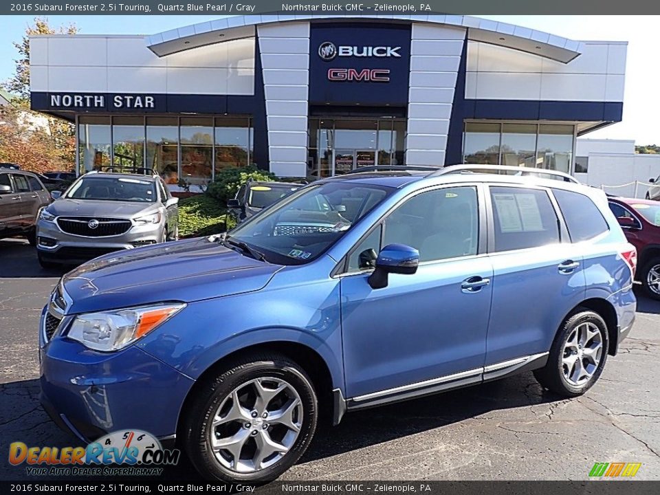 2016 Subaru Forester 2.5i Touring Quartz Blue Pearl / Gray Photo #1