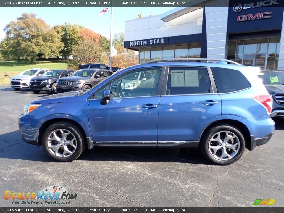 2016 Subaru Forester 2.5i Touring Quartz Blue Pearl / Gray Photo #2