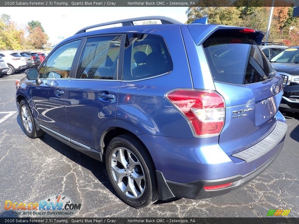 2016 Subaru Forester 2.5i Touring Quartz Blue Pearl / Gray Photo #3