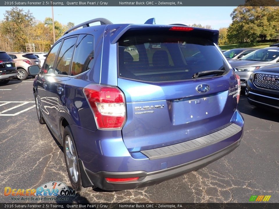 2016 Subaru Forester 2.5i Touring Quartz Blue Pearl / Gray Photo #4