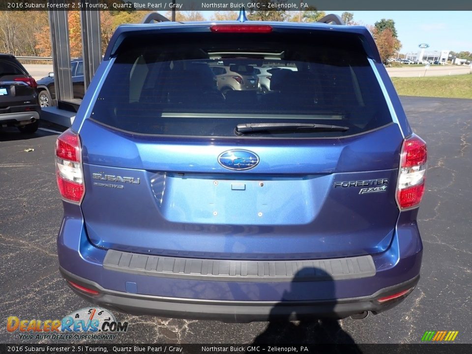 2016 Subaru Forester 2.5i Touring Quartz Blue Pearl / Gray Photo #5