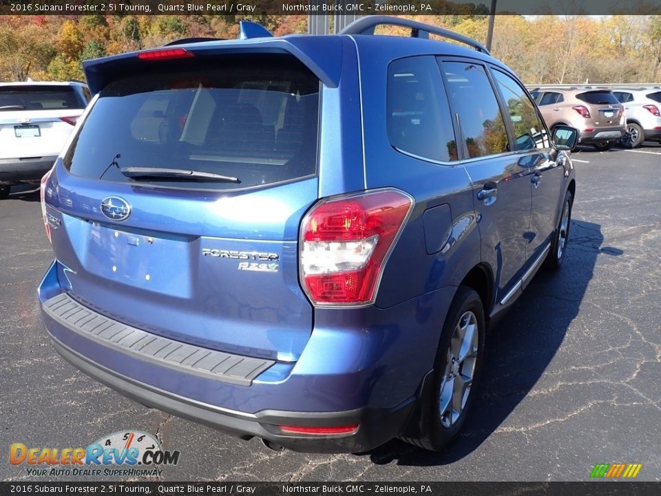 2016 Subaru Forester 2.5i Touring Quartz Blue Pearl / Gray Photo #6