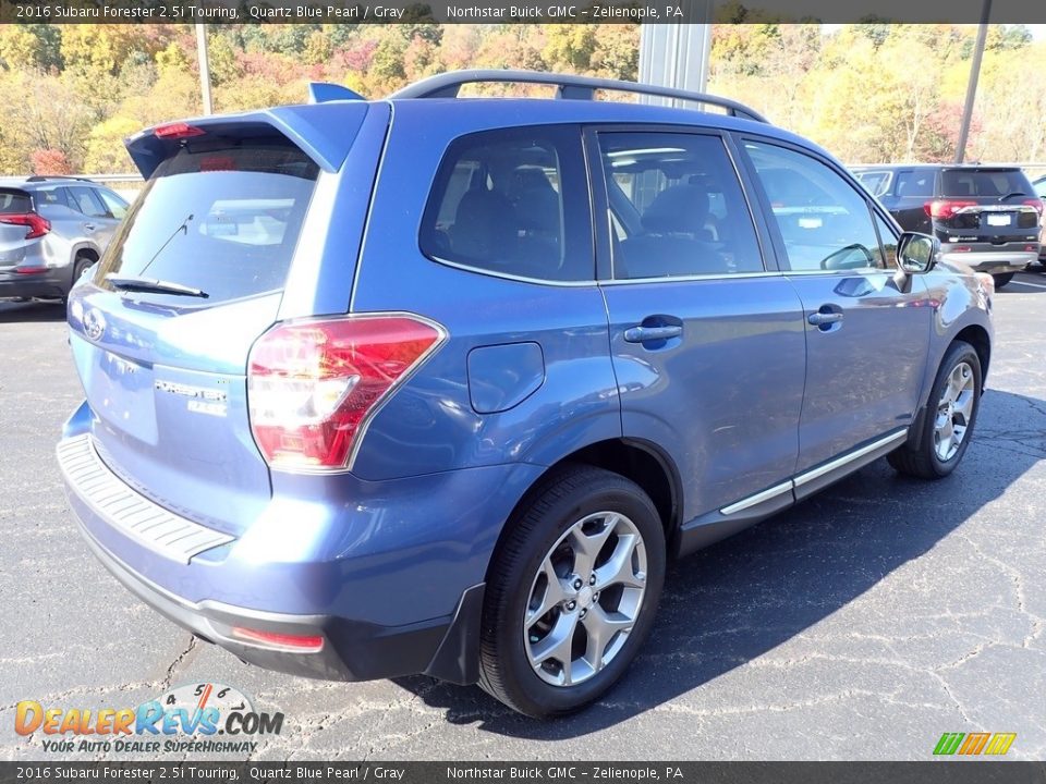 2016 Subaru Forester 2.5i Touring Quartz Blue Pearl / Gray Photo #7