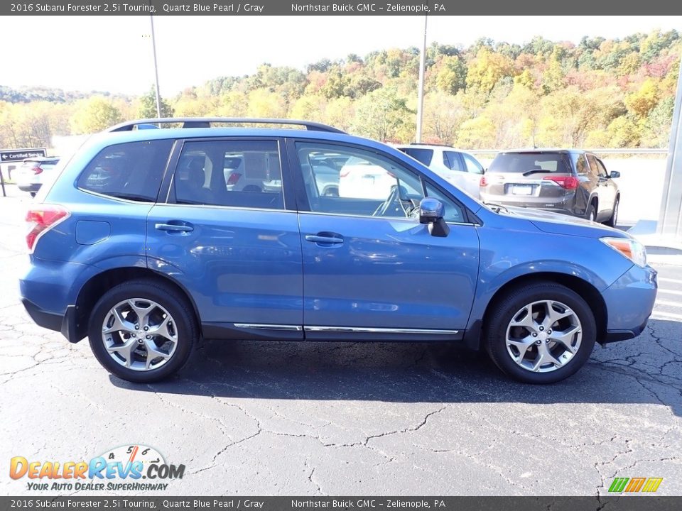 2016 Subaru Forester 2.5i Touring Quartz Blue Pearl / Gray Photo #8