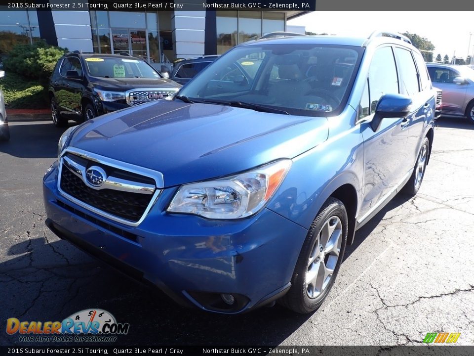 2016 Subaru Forester 2.5i Touring Quartz Blue Pearl / Gray Photo #12