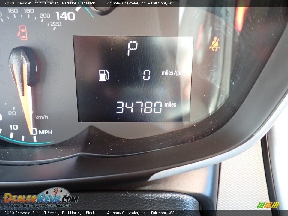 2020 Chevrolet Sonic LT Sedan Red Hot / Jet Black Photo #20