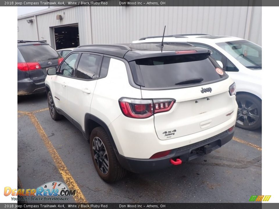 2018 Jeep Compass Trailhawk 4x4 White / Black/Ruby Red Photo #8
