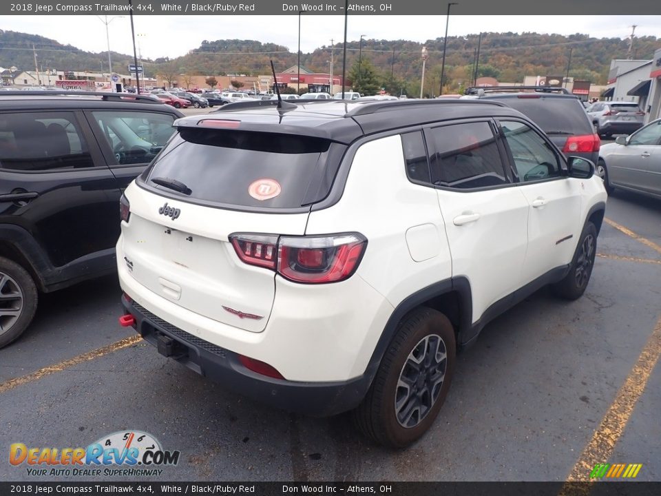 2018 Jeep Compass Trailhawk 4x4 White / Black/Ruby Red Photo #10
