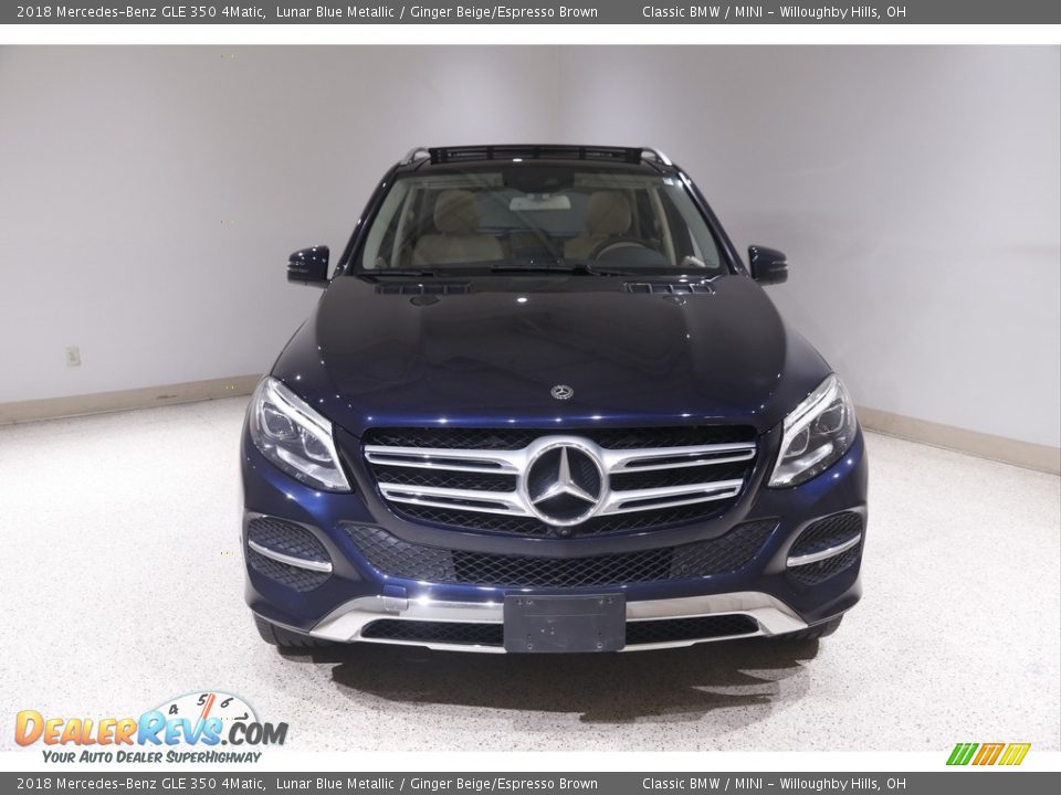 2018 Mercedes-Benz GLE 350 4Matic Lunar Blue Metallic / Ginger Beige/Espresso Brown Photo #2