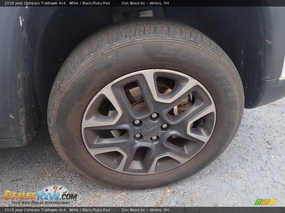 2018 Jeep Compass Trailhawk 4x4 White / Black/Ruby Red Photo #12