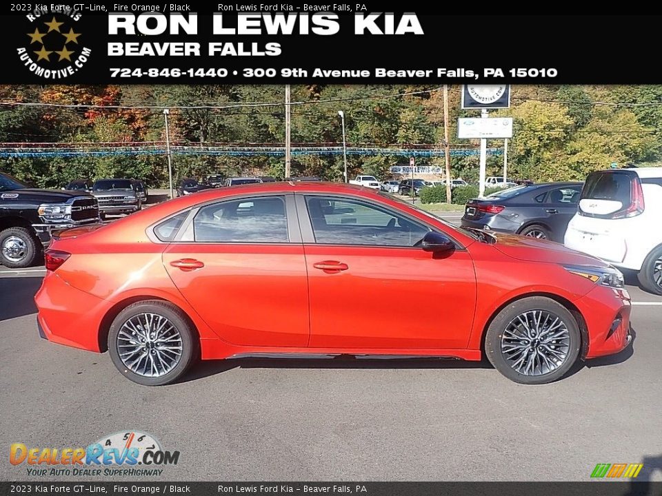 2023 Kia Forte GT-Line Fire Orange / Black Photo #1