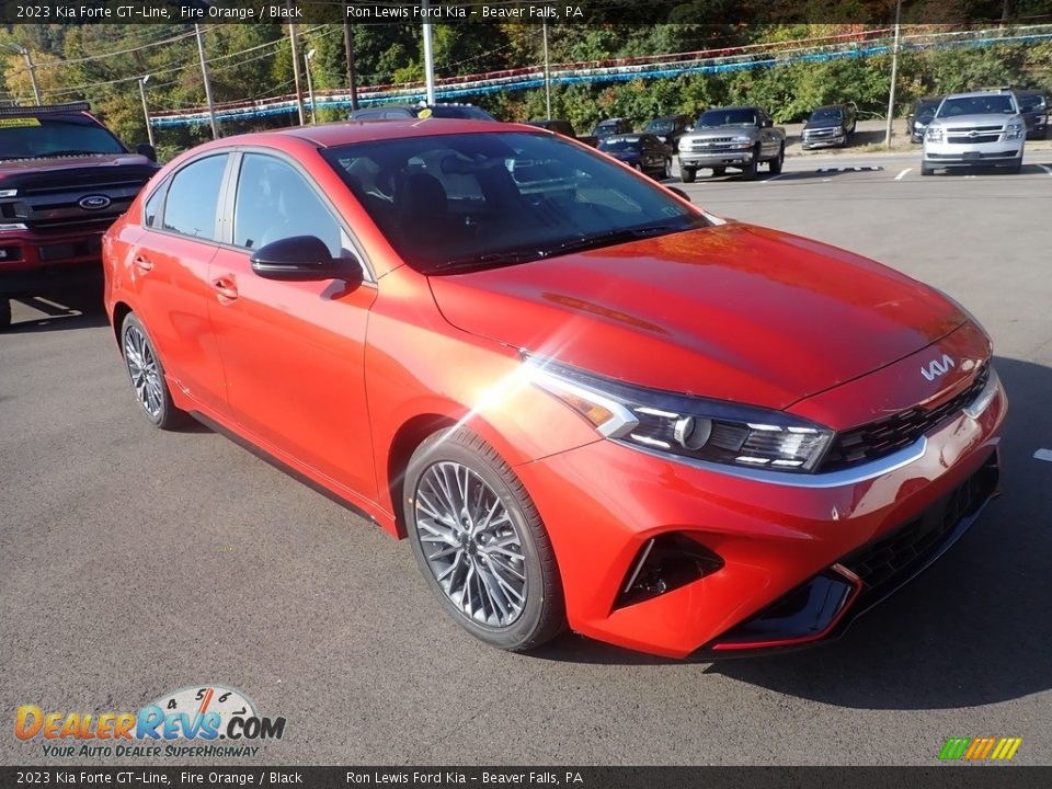 2023 Kia Forte GT-Line Fire Orange / Black Photo #2