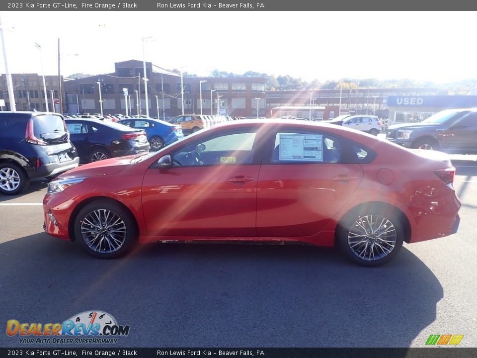2023 Kia Forte GT-Line Fire Orange / Black Photo #5