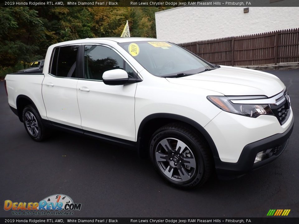 2019 Honda Ridgeline RTL AWD White Diamond Pearl / Black Photo #7