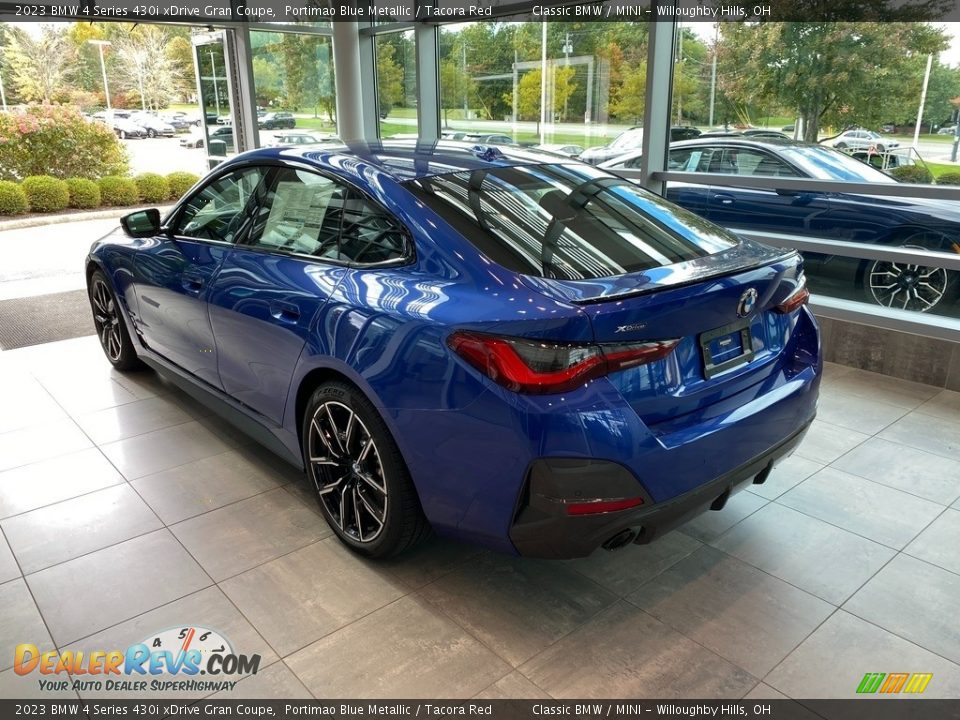 2023 BMW 4 Series 430i xDrive Gran Coupe Portimao Blue Metallic / Tacora Red Photo #2